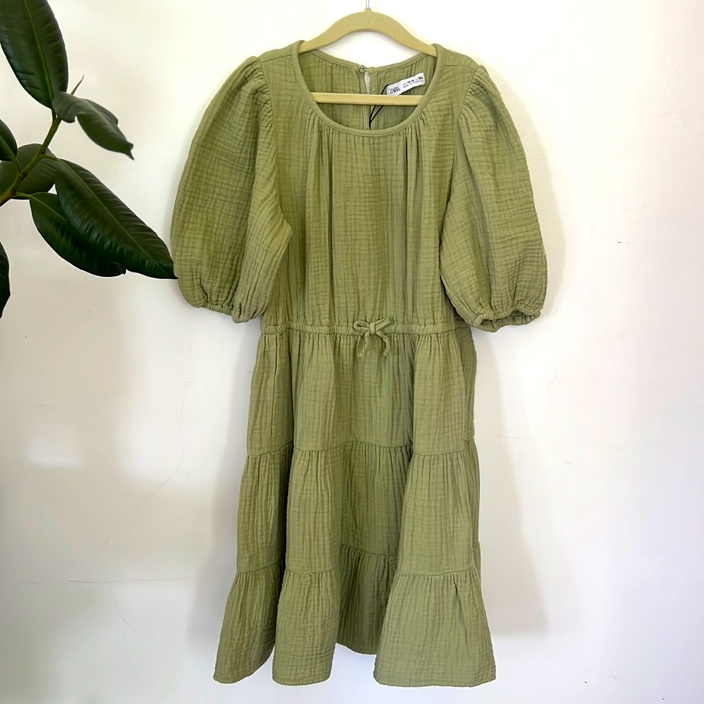 Zara Girls gauze bohemian tiered dress
